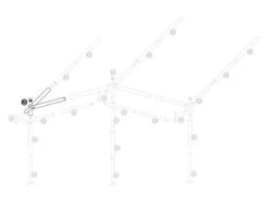 Obelink Pièce D'angle Gauche Armature Auvent 28 Mm -Obelink hoekstuk voortentframe 25mm nummer 3 3 2 ecommerce 6740