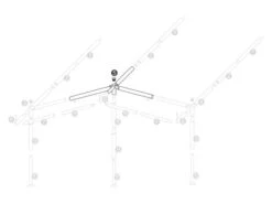 Obelink Croix Centrale Armature Auvent 28 Mm -Obelink hoekstuk voortentframe 25mm nummer 5 3 2 ecommerce 5202