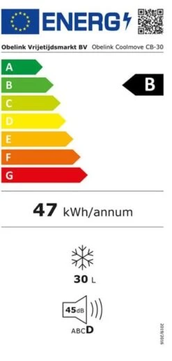 Obelink Coolmove 30 Glacière à Compresseur -Obelink label coolmove 30 ecommerce