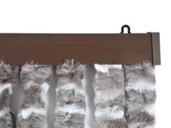 Obelink Rideau Chenille 185 X 56 Taupe -Obelink obelink taupe 185x56 chenille gordijn 3 ecommerce 1