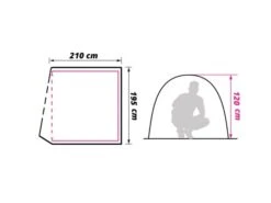 Obelink Dome 3 Tente Dôme -Obelink obelink dome 3 floor plan 2 ecommerce