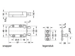 Obelink Fermeture Armoire -Obelink obelink klemsnapper tekening ecommerce