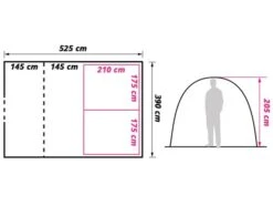 Obelink Lugano 6 Plus Tente Tunnel -Obelink obelink lugano 6 plus floor plan ecommerce