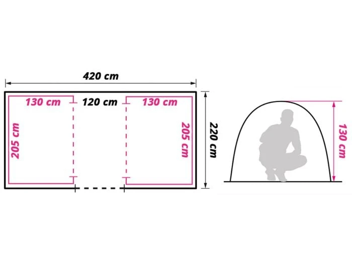 Obelink Napels 4 Poly Tente Tunnel 8 Obelink Napels 4 Poly Tente Tunnel – Image 6