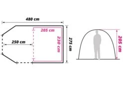 Obelink Summer 4 TC Easy Air Tente Tunnel Gonflable -Obelink obelink summer 4 tc maten ecommerce