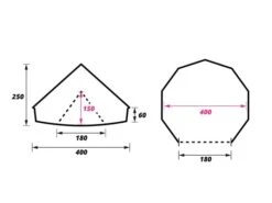 Obelink Sahara 400 Tente Tipi -Obelink sahara 400 plattegrond ecommerce