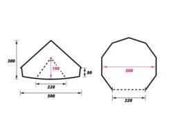 Obelink Sahara 500 High Door Bell Tente Tipi -Obelink sahara 500 high door plattegrond ecommerce